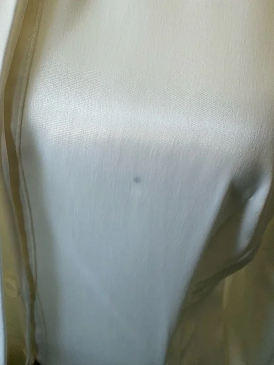 AKIRA Satin White Long Sleeve Mini Shirt Dress - Picture 6 of 9